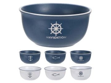 Keramična posoda 450 ml morska mešanica, modra, bela