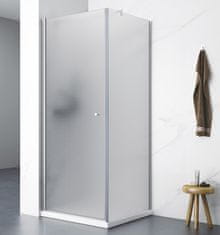 AQUALINE Kvadratni brezokvirni tuš zaslon PILOT 90x90, varnostno steklo Brick