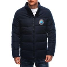 Edoti Moška prešita zimska jakna 576C temno modra MDN123654 XXL