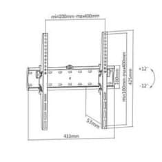 Gembird Držalo za TV WM-55T-02, 32"-55" (40 kg), nagibno