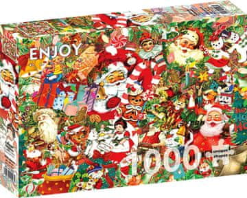 ENJOY Puzzle Vintage Christmas 1000 kosov