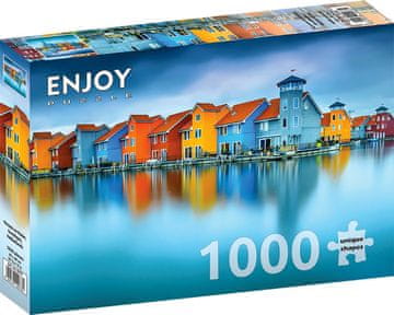 ENJOY Puzzle Hiše ob vodi, Groningen, Nizozemska 1000 kosov