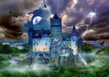 ENJOY Puzzle Haunted Night at Dracula's Castle 1000 kosov