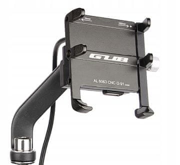 GUB Nosilec za telefon za kolo, montaža pod zrcalo z polnilcem, GUB 91