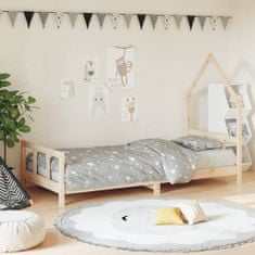 Vidaxl Otroški posteljni okvir 90x200 cm trdna borovina
