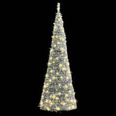 Vidaxl Umetna novoletna jelka s snegom pop-up 150 LED diod 180 cm