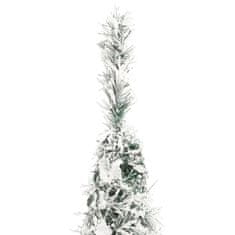 Vidaxl Umetna novoletna jelka s snegom pop-up 100 LED diod 150 cm