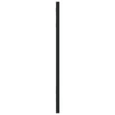 Vidaxl Stensko ogledalo črno 20x50 cm pravokotno železo