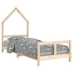 Vidaxl Otroški posteljni okvir 80x200 cm trdna borovina