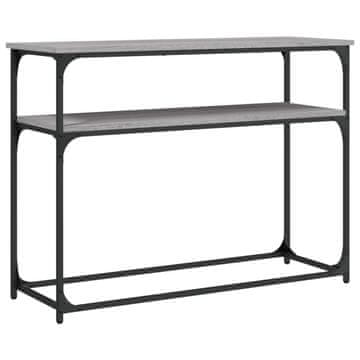 Vidaxl Konzolna mizica siva sonoma 100x35,5x75 cm inženirski les