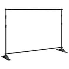 Vidaxl Stojalo za ozadje 2 kosa črno 305x243 cm jeklo