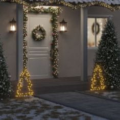 Greatstore Božična svetlobna dekoracija s konicami drevo 80 LED 60 cm