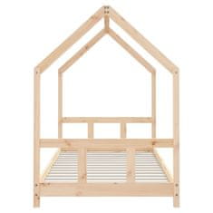 Vidaxl Otroški posteljni okvir 90x190 cm trdna borovina