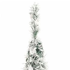 Vidaxl Umetna novoletna jelka s snegom pop-up 150 LED diod 180 cm