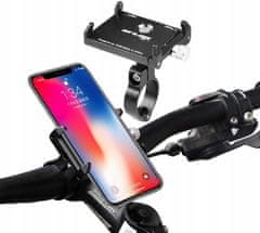 GUB Nosilec za telefon za kolo in motor, črn aluminijast za krmilo, GUB Pro 1
