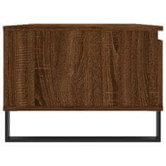Vidaxl Klubska mizica rjav hrast 90x50x36,5 cm inženirski les