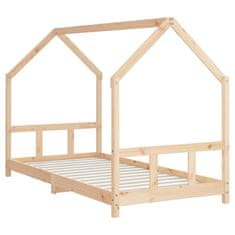 Vidaxl Otroški posteljni okvir 90x200 cm trdna borovina