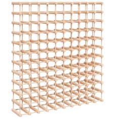 Vidaxl Stojalo za vino za 120 steklenic 112,5x23x123,5 cm borovina