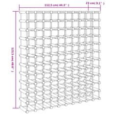 Vidaxl Stojalo za vino za 120 steklenic 112,5x23x123,5 cm borovina