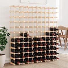 Greatstore Stojalo za vino za 120 steklenic 112,5x23x123,5 cm borovina