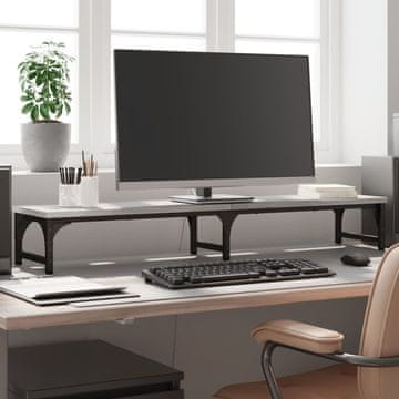 Vidaxl vidaXL Stojalo za monitor, sivo, hrast sonoma, 105 x 23 x 15,5 cm