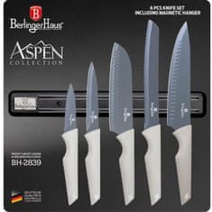 Berlingerhaus komplet nožev z magnetnim držalom 6 kosov Aspen Collection