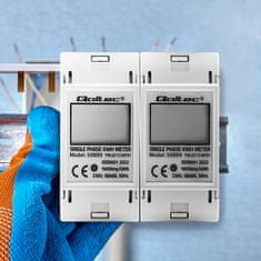 Qoltec Enofazni elektronski merilnik porabe energije qoltec | 230 v | LCD | 2p | din rail