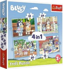 Trefl Puzzle Bluey in njen svet 4 v 1 (12,15,20,24 kosov)
