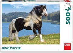 Dino Puzzle Črno-beli konj 500 kosov