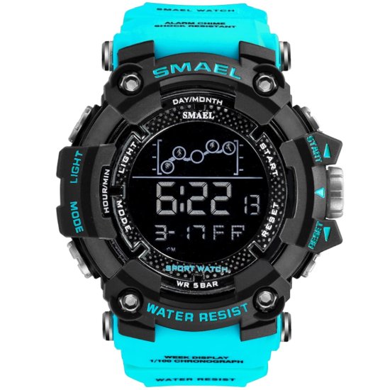 Smael Moška ročna ura S-shock Runner Blue