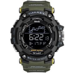 Smael Moška ročna ura S-shock Runner Green