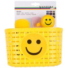 Ventura Otroška košara z dodatki Smile rumena