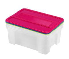 Heidrun ŠKATLA ZA SHRANJEVANJE S POKROVOM KOMPLET 3PCS TEX BOX 10L