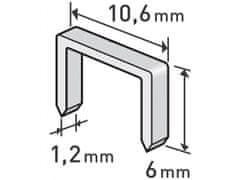 Extol Premium Zaponke, embalaža 1000ks, 6mm, 10,6x0,52x1,2mm