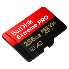 SanDisk Extreme PRO microSDXC 256 GB + SD adapter 200 MB/s in 140 MB/s A2 C10 V30 UHS-I U3