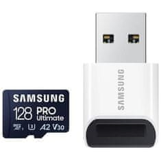 Samsung PRO Ultimate/micro SDXC/128GB/200MBps/UHS-I U3/Class 10/+ Adapter/Blue