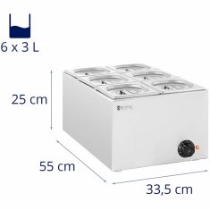 Royal Catering Bemar električni grelnik 6 x GN 1/6 640 W