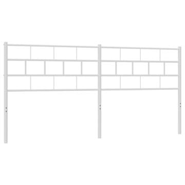 Vidaxl Kovinsko nadomestno vzglavje belo 180 cm