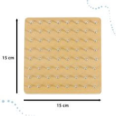 WOWO Wooden Puzzle Geoboard - Lesena sestavljanka Geoboard z gumijastimi trakovi za ustvarjanje oblik