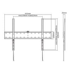 Gembird držalo za TV WM-70F-01, 37"-70" (40 kg)