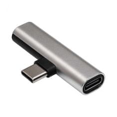 Akyga Adapter USB-C (m) na USB-C (f) / Jack 3,5 mm DAC
