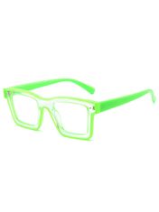 VeyRey Ženska modra svetlobna očala Twinklepond Kvadratna Zelena Universal
