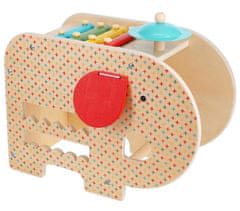 Petit collage Leseni glasbeni slon 5v1