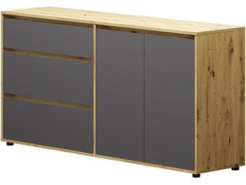 nabbi Norman CH-2D/3DR dvovratna komoda s predali