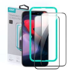ESR Screen Protector 2x zaščitno steklo za iPhone 15 Pro, črna