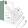 C35W polnilnik 2x USB-C 35W + kabel USB-C, bela