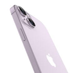 Spigen Ez Fit Optik 2x zaščitno steklo za kamero na iPhone 14 / 14 Plus / 15 / 15 Plus, vijolična