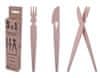 3v1 Lesen jedilni pribor za enkratno uporabo (vilice + nož = palčke), 12 + 12 kosov v škatli, 100 škatel v transportni embalaži. CENA 0,04 EURO/KOS