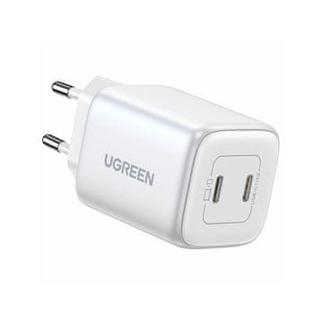 Ugreen CD294 Nexode Dual USB-C PD GaN 45W polnilec, bel (15327)