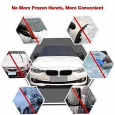 Netscroll Ponjava/pokrivalo za vetrobransko steklo z magneti: nič več problemom z ledom, snegom in soncem, 140x110 cm, naj vaša vetrobranska stekla ostanejo čista, MagneticCarCover